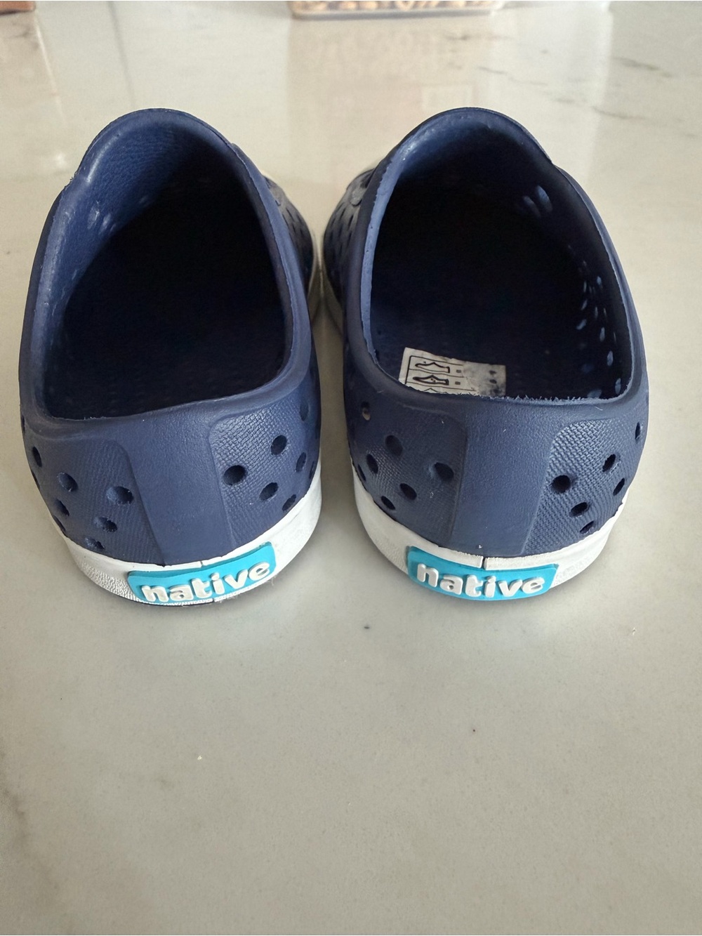 Native Shoes Jefferson Baby/ Toddler Slip-on Shoe Regatta Blue Shell White Sz 6 - Picture 6 of 7